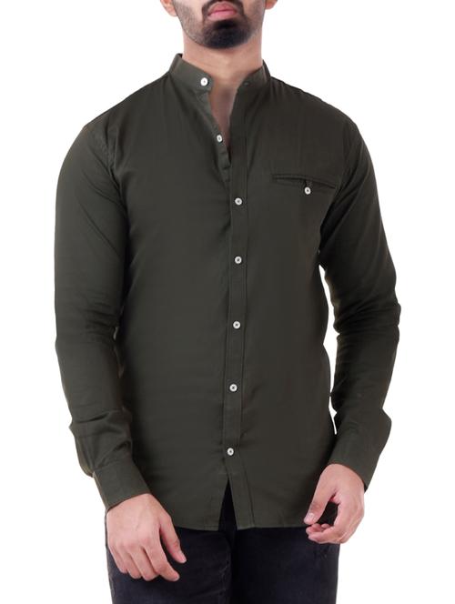 green cotton casual shirt - 15577949 - Very Small Image - 1