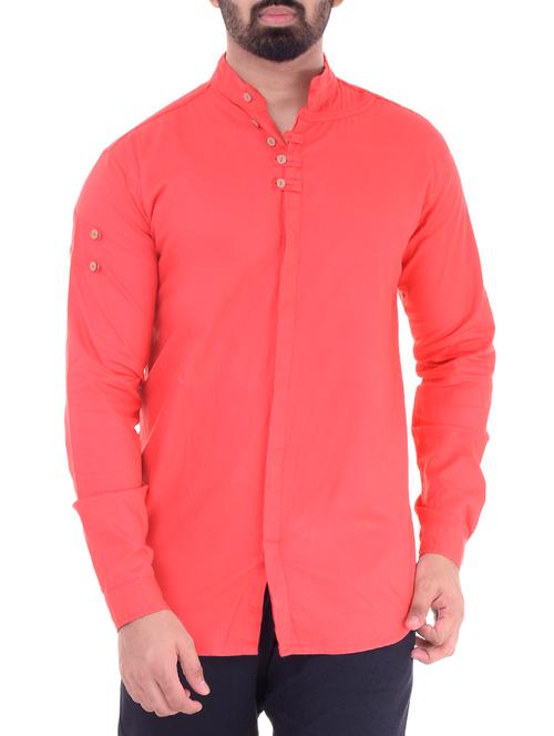 pink cotton casual shirt - 15578650 - Very Small Image - 1