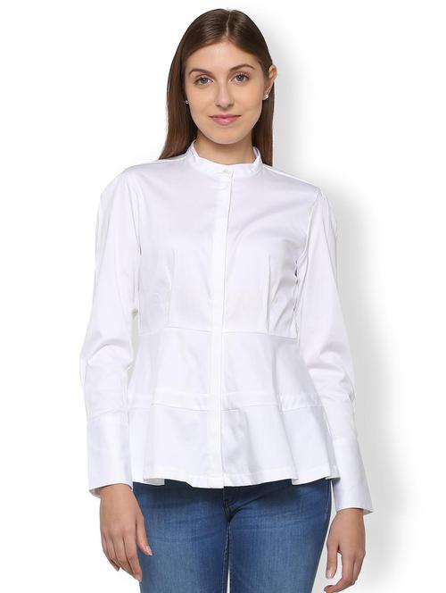 concealed placket tiered shirt - 15580039 - Very Small Image - 1