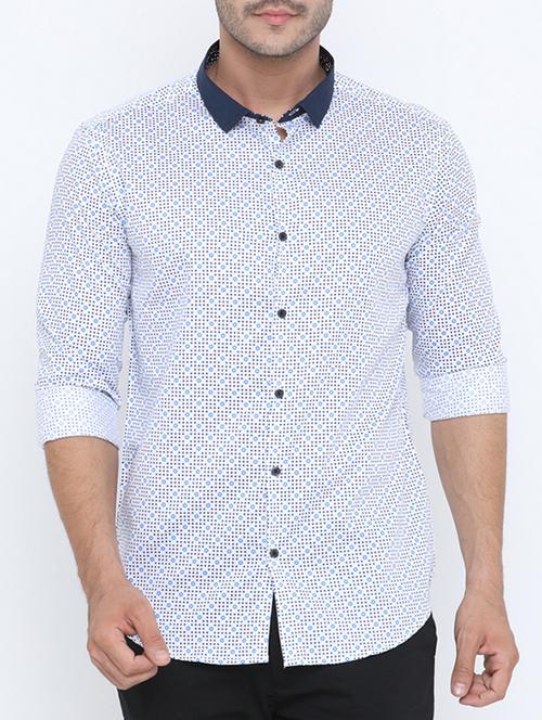 white cotton casual shirt - 15580152 - Very Small Image - 1