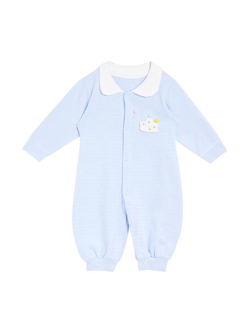 blue cotton romper - 15581472 - Very Small Image - 1