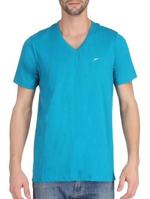 turquoise cotton t-shirt - 15581633 - Very Small Image - 1