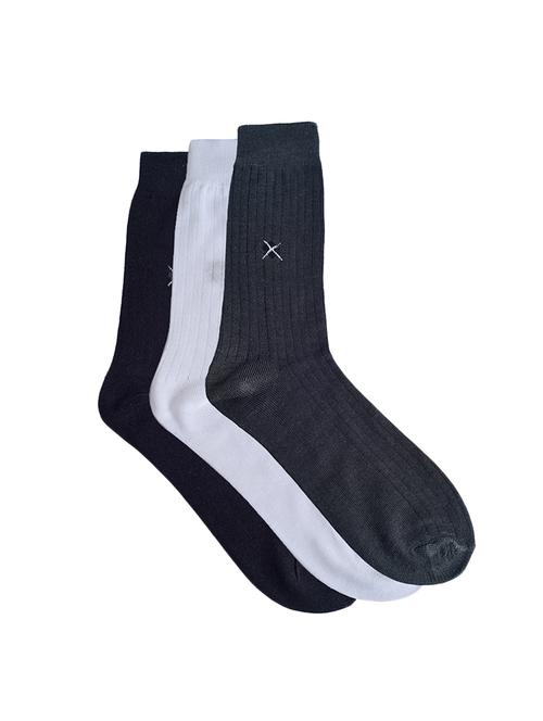 Men Pack Of 3 Solid Above Ankle Length Socks - 15581999 - Very Small Image - 1