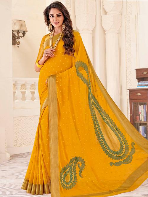 paisley  woven saree with blouse - 15583427 - Very Small Image - 1
