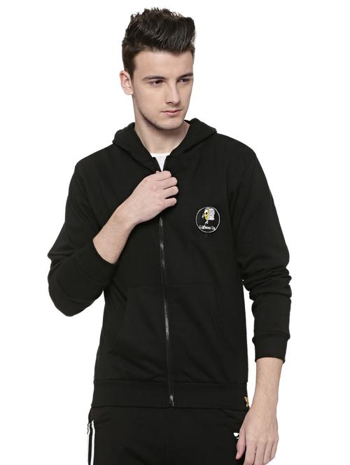 black cotton casual jacket - 15584977 - Very Small Image - 1