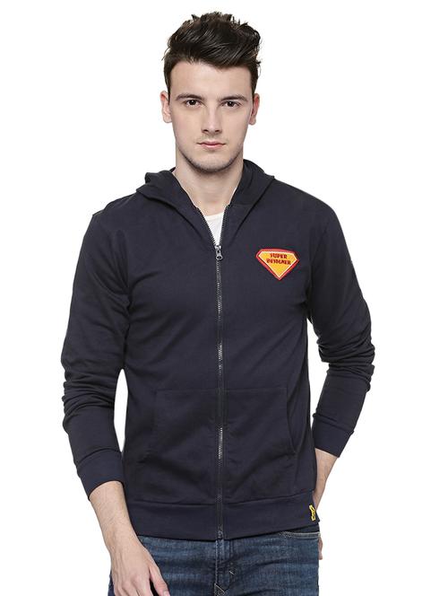 blue cotton casual jacket - 15584979 - Very Small Image - 1