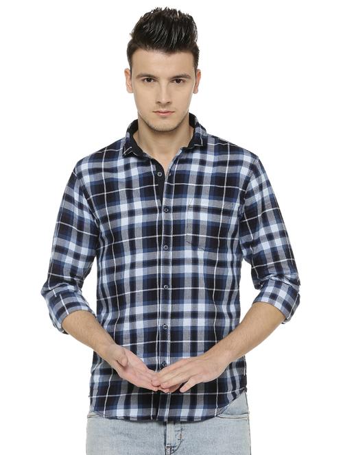 mens checks casual shirt - 15585079 - Very Small Image - 1