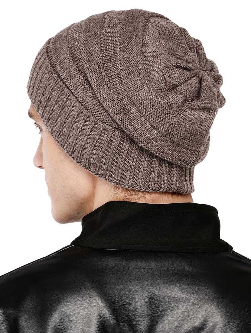 brown wool winter cap - 15585299 - Zoom Image - 2