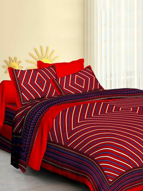 jaipuri cotton double bedsheet with 2 pillow covers - 15585654 - Very Small Image - 1