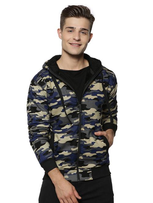 multi colored camouflage print casual jacket - 15590304 - Very Small Image - 1