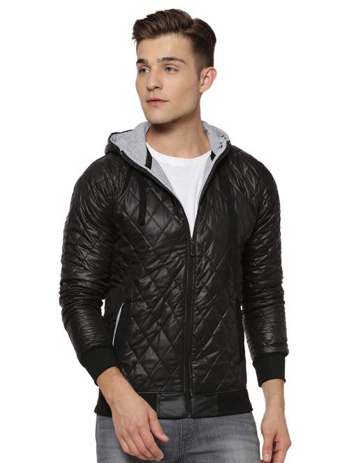 black solid nylon quilted jacket - 15590309 - Very Small Image - 1
