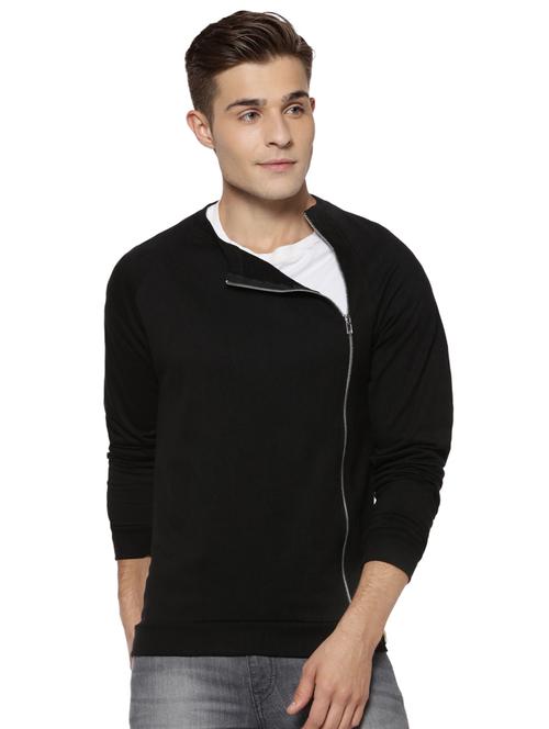 black solid casual jacket - 15590327 - Very Small Image - 1