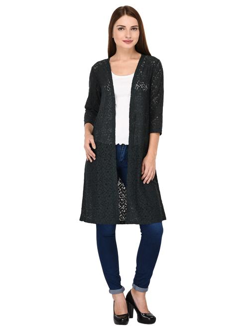 charcoal grey lace shrug - 15591374 - Very Small Image - 1