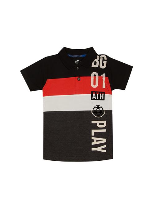 polo neck color block t-shirt - 15601455 - Very Small Image - 1