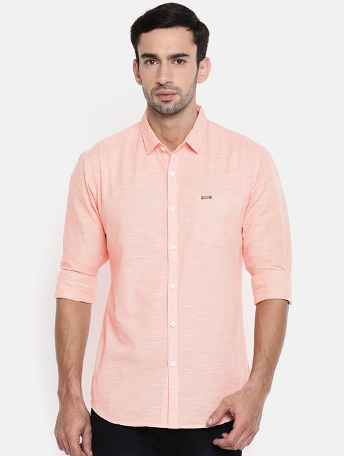 pink cotton casual shirt - 15601663 - Very Small Image - 1