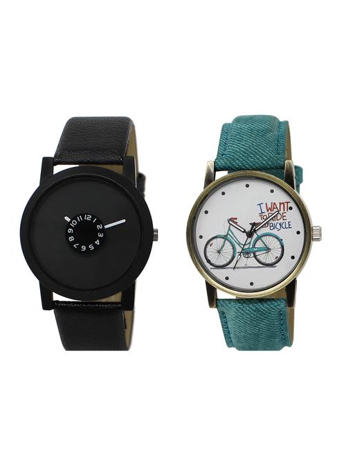 set of 2 round dial analog watch combo -(wat-lr-25-229-combo) - 15602687 - Very Small Image - 1