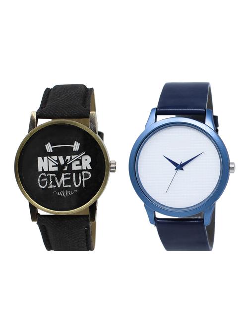 set of 2 round dial analog watch combo -(wat-lr-27-33-combo) - 15602776 - Very Small Image - 1