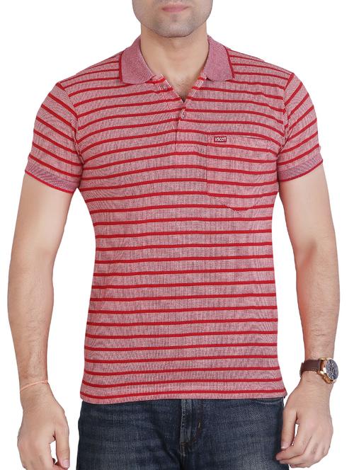 red cotton pocket t-shirt - 15604782 - Very Small Image - 1