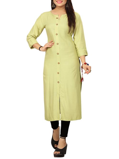 pistachio straight kurta - 15604836 - Very Small Image - 1