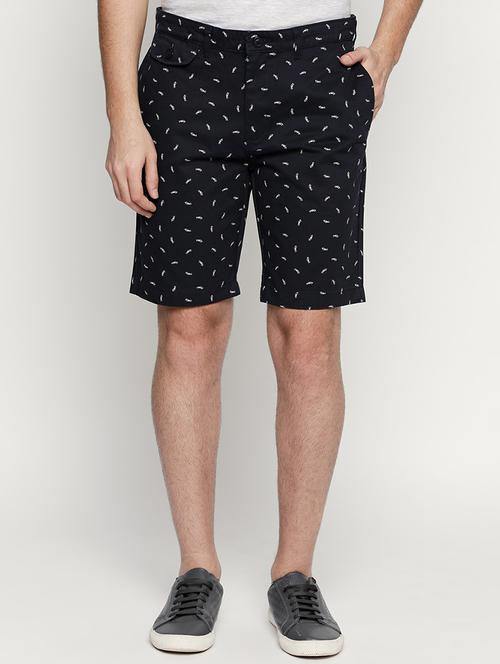 navy blue cotton bermuda - 15606369 - Very Small Image - 1