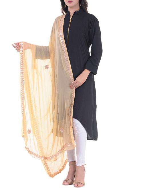 gota work solid dupatta - 15607589 - Very Small Image - 1