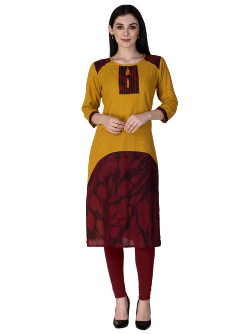 printed straight kurta with tassels - 15607632 - Very Small Image - 1