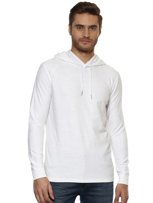 white cotton hooded t-shirt - 15607760 - Very Small Image - 1