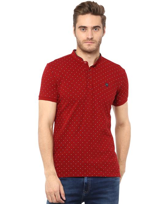 red cotton all over print t-shirt - 15607847 - Very Small Image - 1