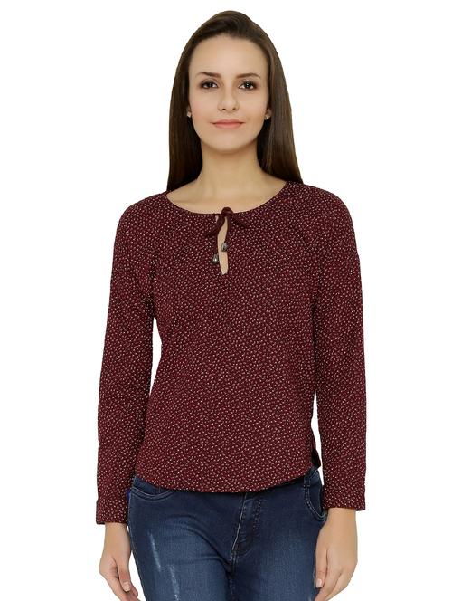 tie up neck long sleeved top - 15610285 - Very Small Image - 1