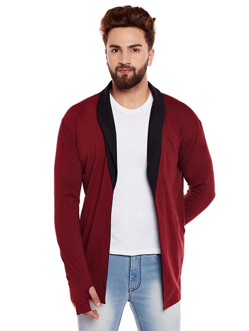 red cotton shrug - 15610743 - Very Small Image - 1