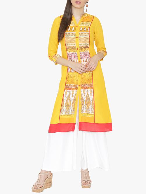 a-line printed kurta - 15611367 - Very Small Image - 1