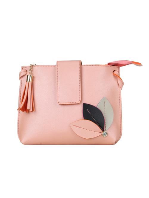 pink leatherette (pu) sling bag - 15611490 - Very Small Image - 1