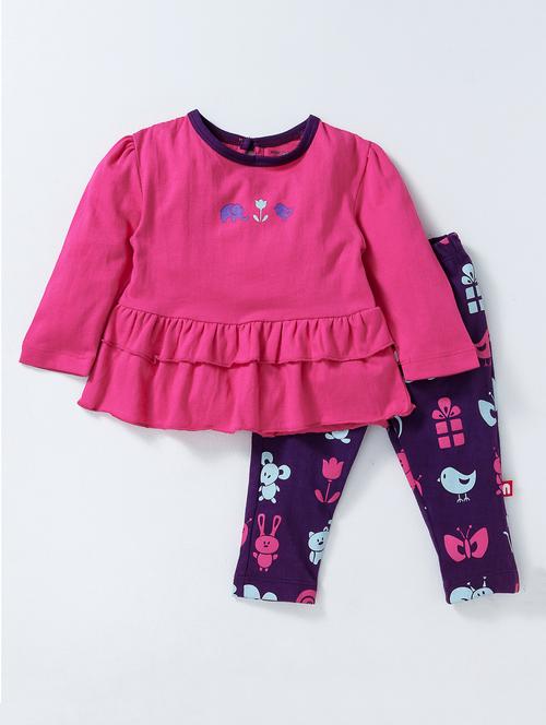 pink cotton full length set - 15611799 - Very Small Image - 1
