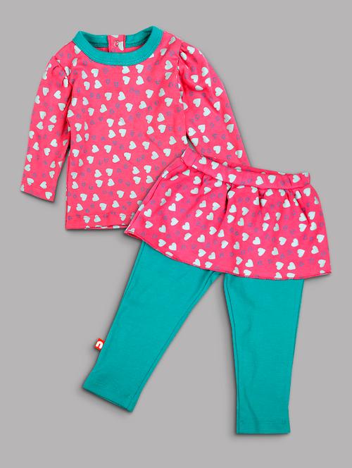 pink cotton full length set - 15611800 - Very Small Image - 1