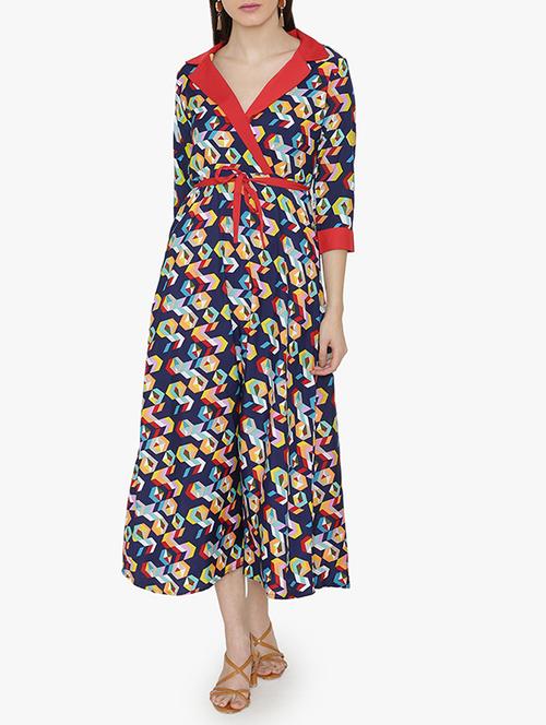 tie belted abstract dress - 15611868 - Very Small Image - 1
