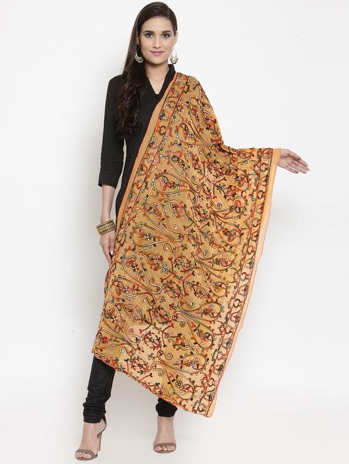 phulkari embroidered dupatta - 15612395 - Very Small Image - 1