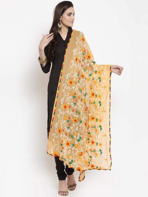 phulkari embroidered dupatta - 15612396 - Very Small Image - 1