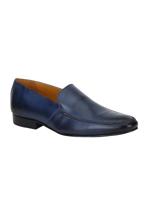 navy leather casual slip ons - 15613243 - Very Small Image - 1