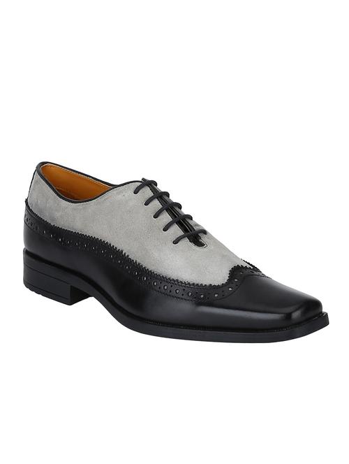 black leather lace-up brouges - 15613343 - Very Small Image - 1