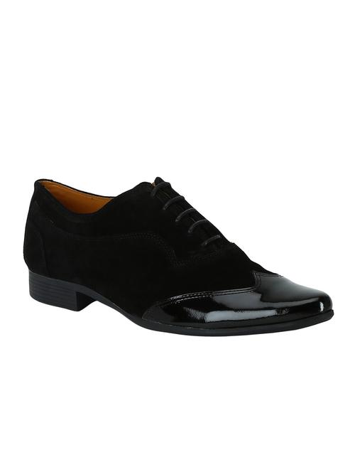 black suede lace-up brouges - 15613384 - Very Small Image - 1