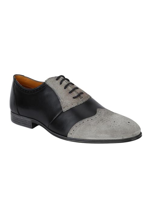 black leather lace-up brouges - 15613390 - Very Small Image - 1