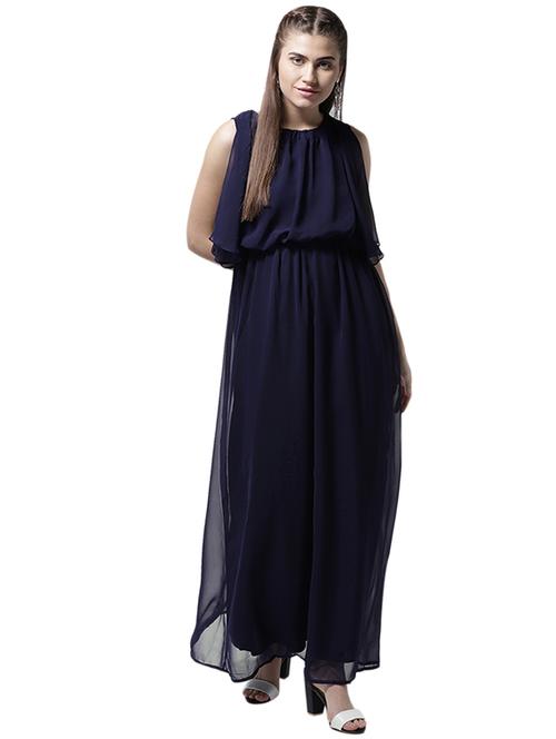 slit sleeved blouson maxi dress - 15615413 - Very Small Image - 1