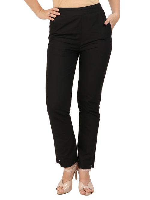high waist flat front trouser - 15616427 - Very Small Image - 1