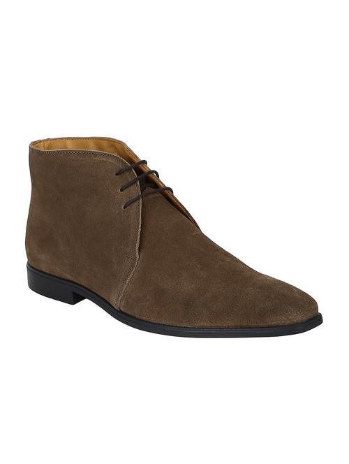 brown suede low ankle boots - 15616459 - Very Small Image - 1
