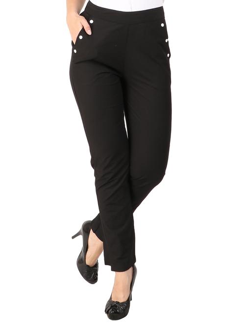 high waist flat front trouser - 15616734 - Very Small Image - 1