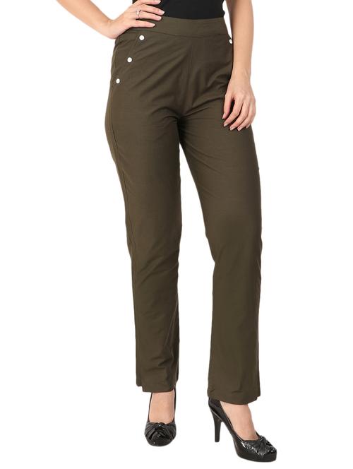 high waist flat front trouser - 15616740 - Very Small Image - 1