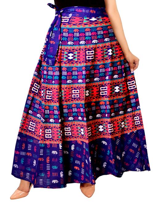 printed wrap skirt - 15619929 - Very Small Image - 1