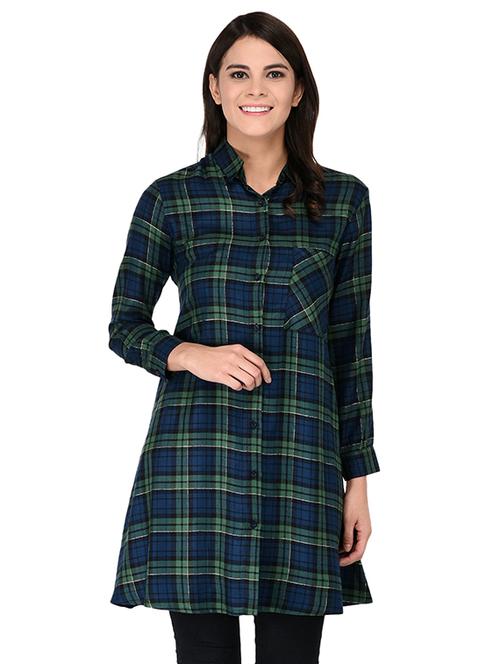 pocket patch checkered tunic - 15621195 - Very Small Image - 1