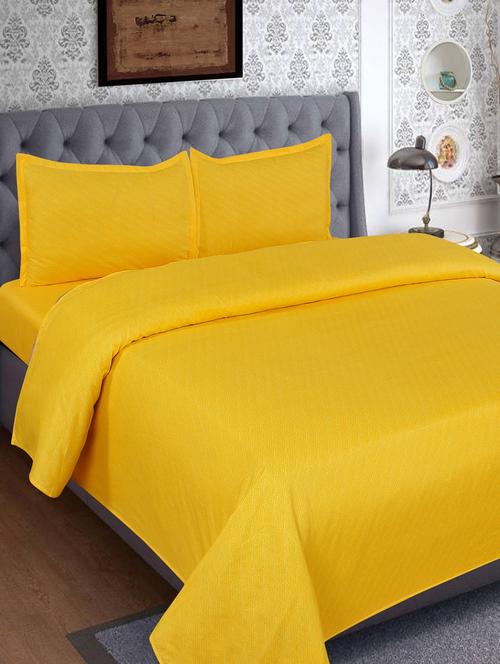 cotton double bedsheet with 2 pillow covers - 15621350 - Very Small Image - 1