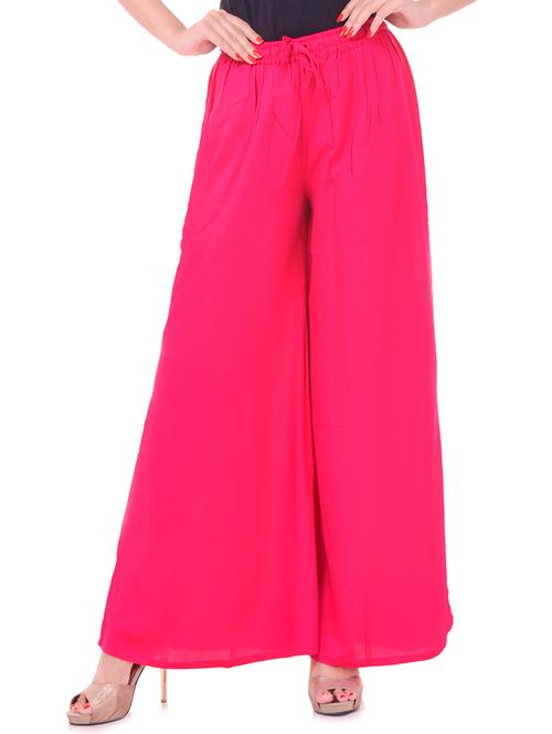 drawstring waist flared palazzo - 15624105 - Very Small Image - 1